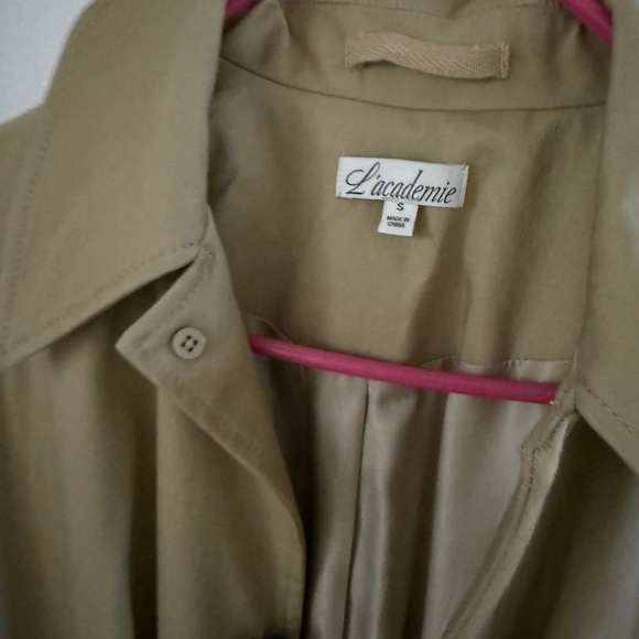 Beige Long Button-Up Coat - Picture 3 of 5